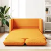 Image de Canape convertible vidaxl 2 places en tissu jaune 60 x 174 x 55 cm