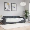 Image de vidaXL Lit de Repos, Canapé-lit avec Dossier et Accoudoirs, Lit d'Invité, Meuble de Chambre Salon, Moderne, Gris Foncé 354052