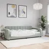 Image de vidaXL Lit de repos gris clair 90x200 cm velours 354058