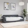 Image de vidaXL Lit de Repos, Canapé-lit avec Dossier et Accoudoirs, Lit d'Invité, Meuble de Chambre Salon, Moderne, Gris Foncé 354059