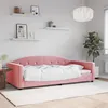 Image de vidaXL Lit de repos rose 100x200 cm velours 354146