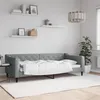 Image de vidaXL Lit de repos gris clair 90x200 cm Tissu 354161