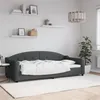 Image de vidaXL Lit de jour gris foncé 90x200 cm tissu 354184