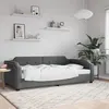Image de vidaXL Lit de repos gris foncé 100x200 cm tissu 354211