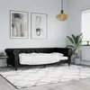 Image de vidaXL Lit de jour noir 90x200 cm similicuir 354226