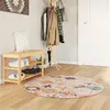 Image de vidaXL Vloerkleed wasbaar anti-slip Ø 120 cm meerkleurig136584