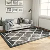 Image de vidaXL Vloerkleed wasbaar anti-slip 160x230 cm zwart en wit136606