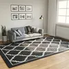 Image de vidaXL Vloerkleed wasbaar anti-slip 190x300 cm zwart en wit136607