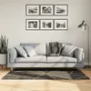 Image de vidaXL Vloerkleed wasbaar anti-slip 80x150 cm zwart en goudkleurig136615