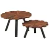 Image de vidaXL Tables basses 2 pcs bois massif récupéré et fer 356250