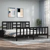 Image de vidaXL Bedframe met hoofdbord massief hout zwart 200x200 cm3191995