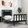 Image de vidaXL Bedframe met hoofdbord massief hout zwart3192130