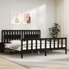 Image de vidaXL Bedframe met hoofdbord massief hout zwart 200x200 cm3192450