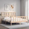 Image de vidaXL Cadre de lit avec tête de lit 160x200 cm bois massif 3193086
