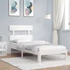 Image de vidaXL Bedframe zonder matras massief grenenhout wit 90x200 cm3193517
