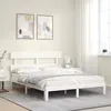 Image de vidaXL Bedframe zonder matras massief grenenhout wit 160x200 cm3193542