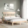 Image de vidaXL Bedframe met hoofdbord massief hout3193566