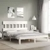 Image de vidaXL Bedframe zonder matras massief grenenhout wit 160x200 cm3193607