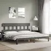 Image de vidaXL Bedframe met hoofdbord massief hout grijs 200x200 cm3193618