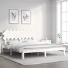 Image de vidaXL Bedframe met hoofdbord massief hout wit Super King Size3193742