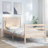 Image de vidaXL Bedframe met hoofdbord massief hout 100x200 cm3194041