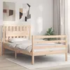Image de vidaXL Bedframe met hoofdbord massief hout 100x200 cm3194301