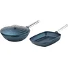 Image de SET DE POÊLES Performance Westinghouse - Poêle wok 28 CM + Poêle grill 28 CM - Bleu