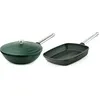 Image de SET DE POÊLES performance Westinghouse - Poêle wok 28 CM + Poêle grill 28 CM - Vert