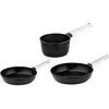 Image de SET DE POÊLES performance Westinghouse - Poêle à frire 24 CM + 28 CM + Casserole 18 CM - Noir