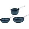 Image de SET DE POÊLES performance Westinghouse - Poêle à frire 24 CM + 28 CM + Casserole 18 CM - Bleu
