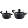 Image de SET DE POÊLES Westinghouse - Casserole 24 CM + 28 CM - Marbre Noir