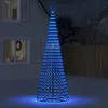 Image de vidaXL Sapin de Noël à LED 688 LED bleu 300 cm, décoration de Noël, lumière LED, lumière de Noël extérieure, cône de Noël, 358070