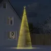 Image de vidaXL Sapin de Noël à LED 1544 LED blanc chaud 500 cm, décoration de Noël, lumière LED, lumière de Noël extérieure, cône de 358072