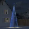 Image de vidaXL Arbre de Noël lumineux conique 1544 LED bleu 500 cm, décoration de Noël, lumière LED, cône de Noël, lumière de Noël, 358074