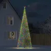 Image de vidaXL Sapin de Noël à LED 1544 LED colorées 500 cm, décoration de Noël, lumière LED, lumière de Noël extérieure, cône de 358075