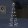 Image de vidaXL Sapin de Noël à LED avec piquets 220 LED blanc froid 180 cm, décoration de Noël, lumière LED, lumière de Noël 358101