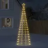 Image de vidaXL Sapin de Noël à LED avec piquets 570 LED blanc chaud 300 cm, décoration de Noël, lumière LED, lumière de Noël 358104