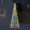 Image de vidaXL Sapin de Noël à LED sur mât de drapeau 550 LED coloré 300 cm, décoration de Noël, lumière LED, lumière de Noël 358114