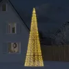 Image de Vidaxl Sapin de Noël Lumineux, Pour Mât, 1534 LED Blanc Chaud, 500 cm