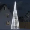 Image de vidaXL Sapin de Noël à LED sur mât de drapeau 3000 LED blanc 800 cm, décoration de Noël, lumière LED, lumière de Noël 358121