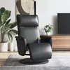 Image de vidaXL Fauteuil de massage, relaxation avec repose-pieds similicuirnoir
