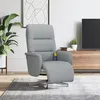 Image de vidaXL Fauteuil de massage, relaxation avec repose-pieds tissu gris clair