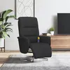 Image de vidaXL Fauteuil Inclinable de Massage avec Repose-pieds, Chaise avec Dossier Réglable, Siège avec Accoudoirs Salle de Séjour, Moderne, Noir Tissu