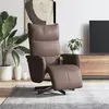 Image de vidaXL Fauteuil Inclinable de Massage avec Repose-pieds, Chaise de Relaxation avec Dossier, Siège avec Accoudoirs Salon, Moderne, Marron Similicuir 356594