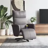 Image de vidaXL Fauteuil de massage, relaxation avec repose-pieds similicuir gris