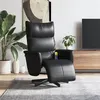 Image de vidaXL Fauteuil de massage, relaxation avec repose-pieds similicuirnoir