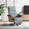 Image de vidaXL Fauteuil de massage, relaxation avec repose-pieds tissu gris clair