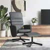 Image de Fauteuil inclinable de massage avec repose pied gris similicuir