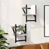 Image de vidaXL Étagères murales avec barres 2 pcs sonoma gris 20x25x30 cm 836231