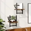 Image de vidaXL Étagères murales avec barres 2 pcs chêne marron 20x25x30 cm 836232